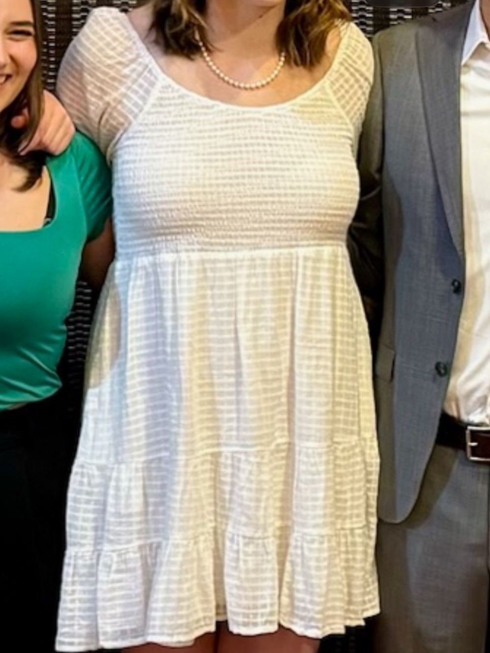 Size Large White Long Sleeved Dress
